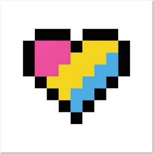 Pansexual heart Posters and Art